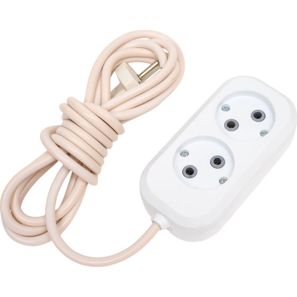 Изображение товара Сетевой удлинитель ПЕРЕСВЕТ+ Р/С-2 2 розетки 3 м белый бытовой