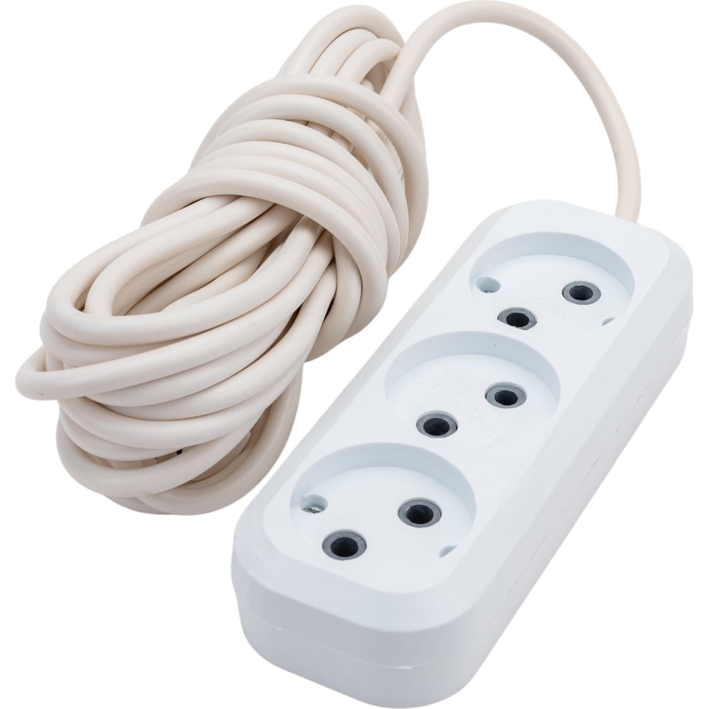 Изображение товара Сетевой удлинитель ПЕРЕСВЕТ+ Р/С-2 с шнуром ПВС 2*0,75- 5м