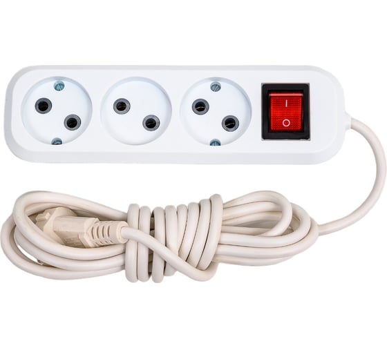 Изображение товара Сетевой улинитель ПЕРЕСВЕТ+ Р/С-3 с переключателем шнур-ПВС 2*0,75-3м 4620003920509