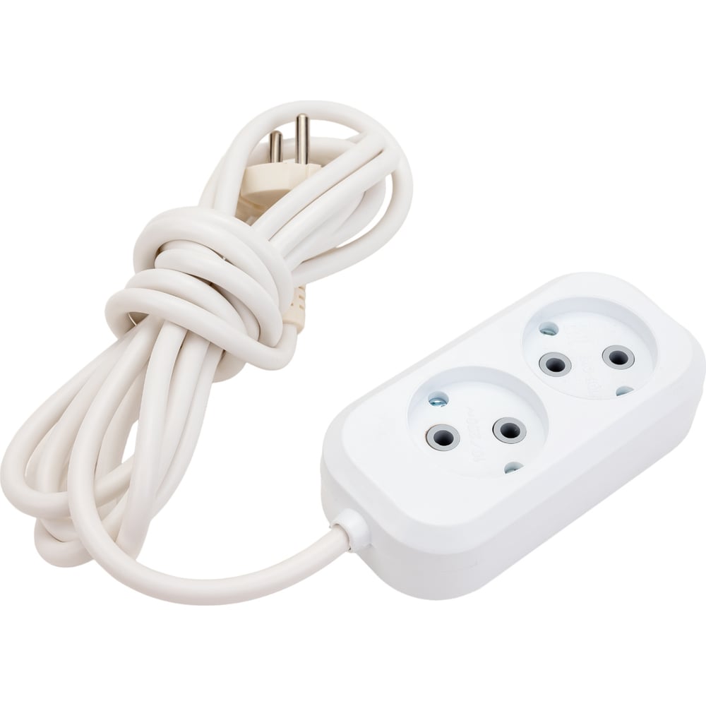 Изображение товара Сетевой удлинитель ПЕРЕСВЕТ+ Р/С-2 на 3 метра с 2 розетками