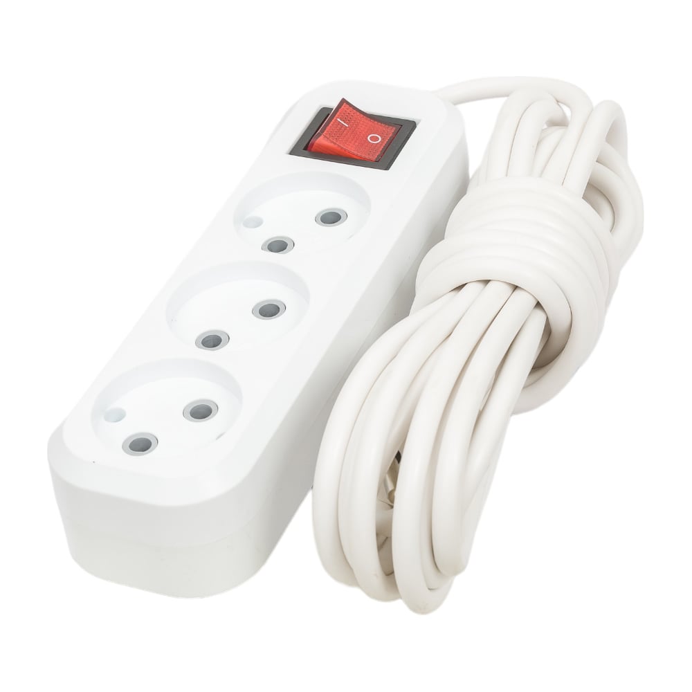 Изображение товара Сетевой удлинитель ПЕРЕСВЕТ+ Р/С-3 с 3 розетками и переключателем
