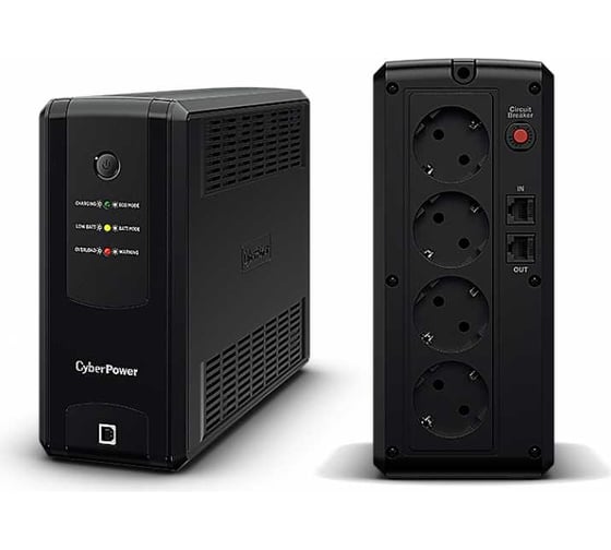 Изображение товара ИБП CYBERPOWER Line-Interactive 1100VA/660W USB/RJ11/45 4 EURO UT1100EG