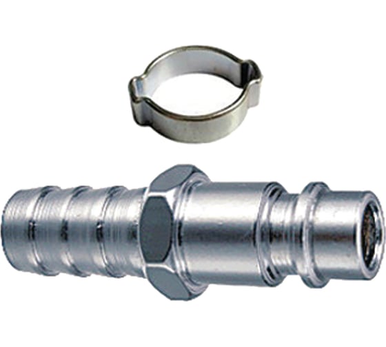 Изображение товара Переходник рапид – ёлочка 6 мм с обжимным кольцом 6-11 мм Elitech 0704.019200