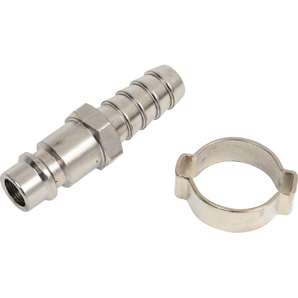 Изображение товара Переходник рапид ёлочка 10 мм с обжимным кольцом Elitech 0704.019400