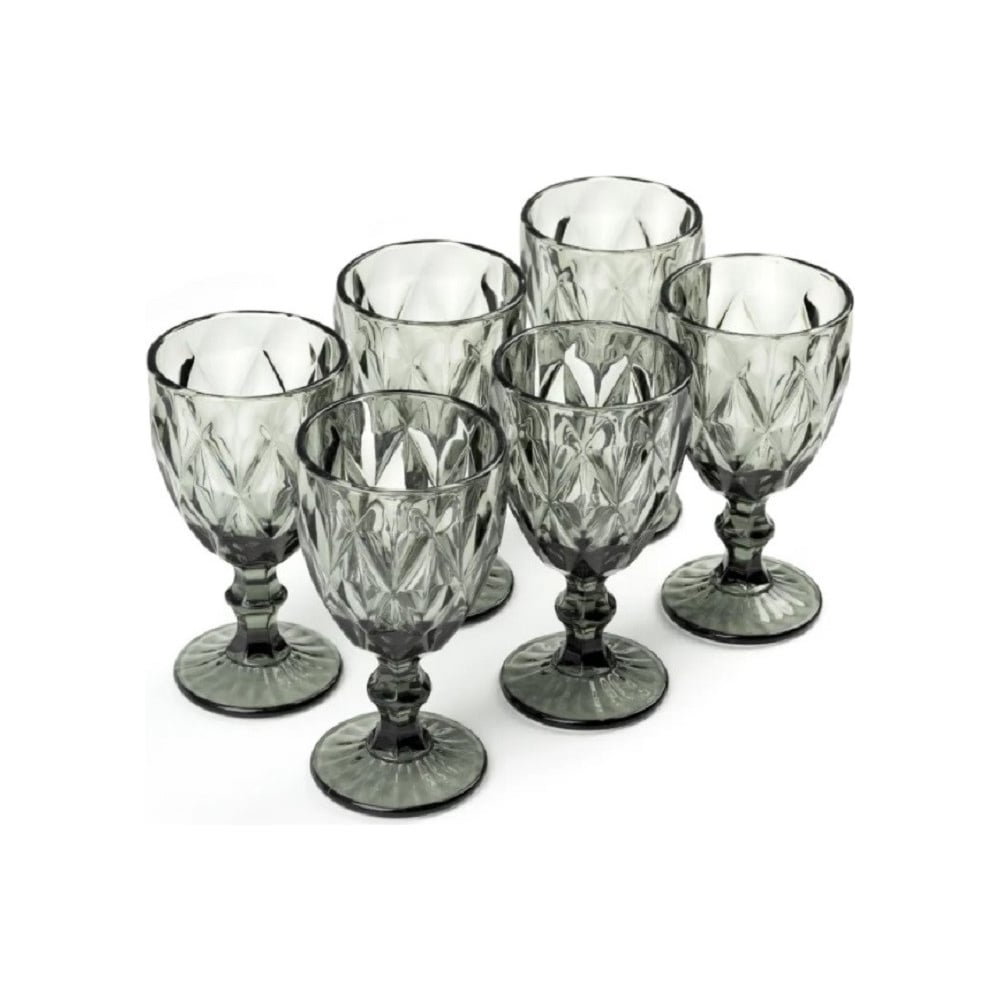 Изображение товара Набор бокалов Homium 6 шт. серый закаленное стекло универсальный дизайн