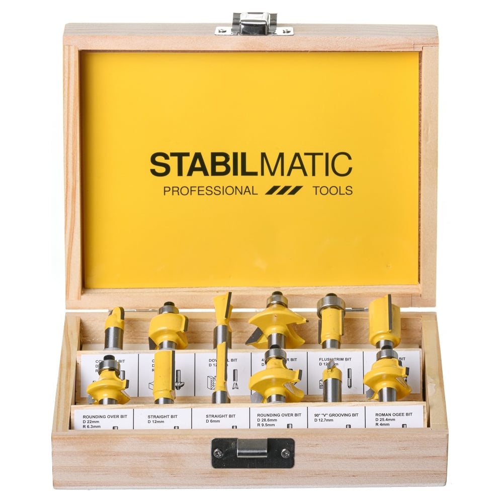 Изображение товара Набор кромочных фрез N1 6 мм 12 предметов STABILMATIC SFR-12-6 для обработки кромки