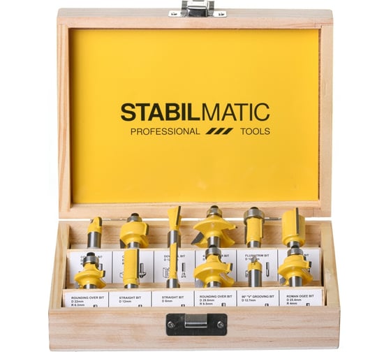 Изображение товара Набор кромочных фрез N1, 6 мм, 12 предметов STABILMATIC SFR-12-6