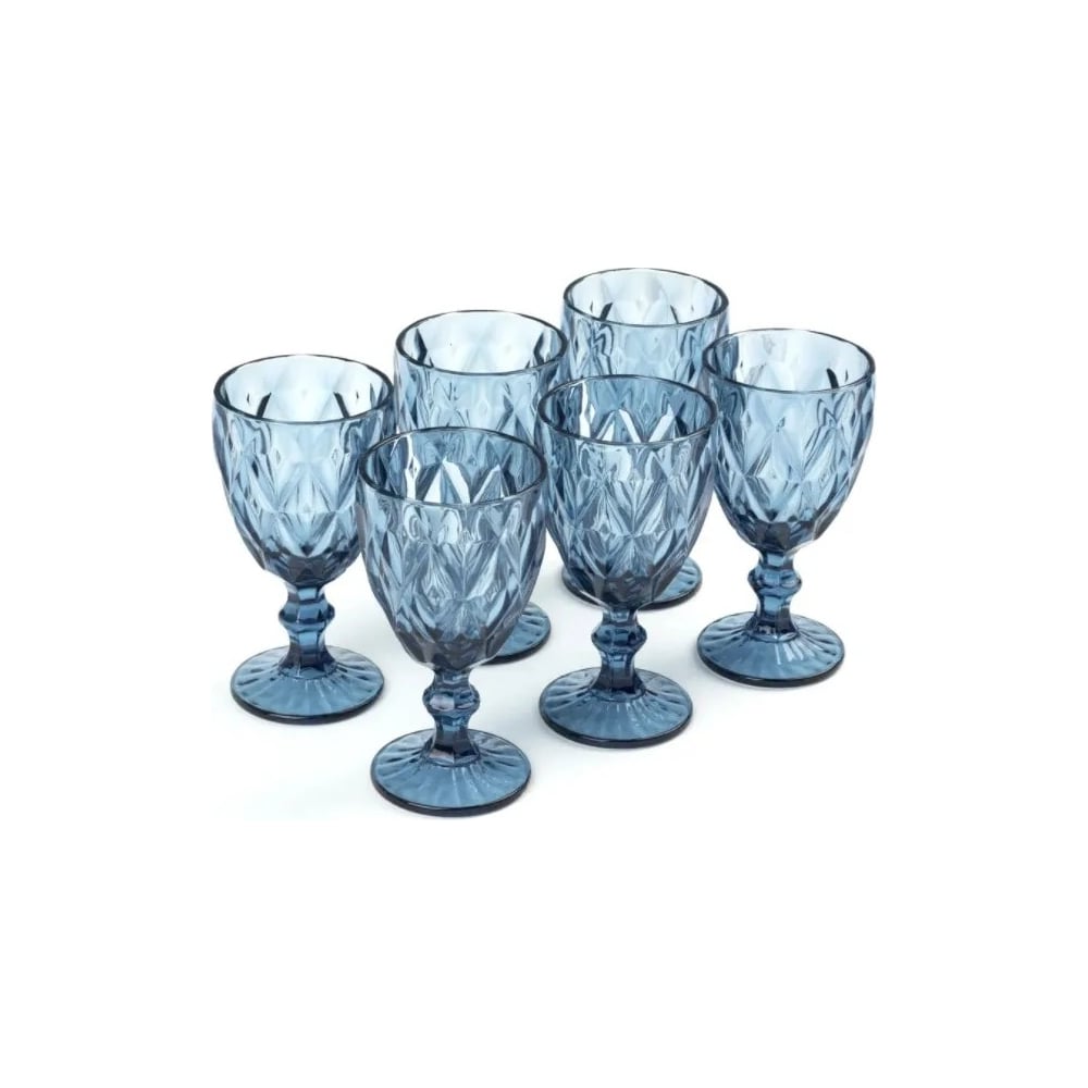 Изображение товара Набор бокалов Homium 6 шт. голубой закаленное стекло универсальный