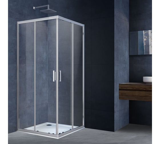 Изображение товара Душевой уголок VINCEA Rapid 800-900x800-900, хром, стекло прозрачное VSS-3R80/90CL