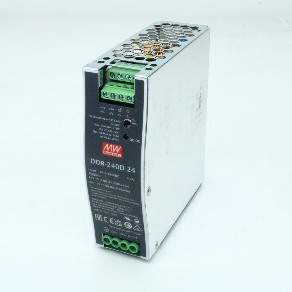 Изображение товара Преобразователь DC-DC Mean Well DDR-240D-24 на DIN-рейку 240 Вт