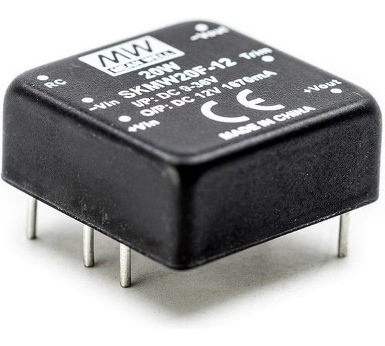 Изображение товара Преобразователь Mean Well SKMW20F-12 DC-DC 20Вт Т02697920
