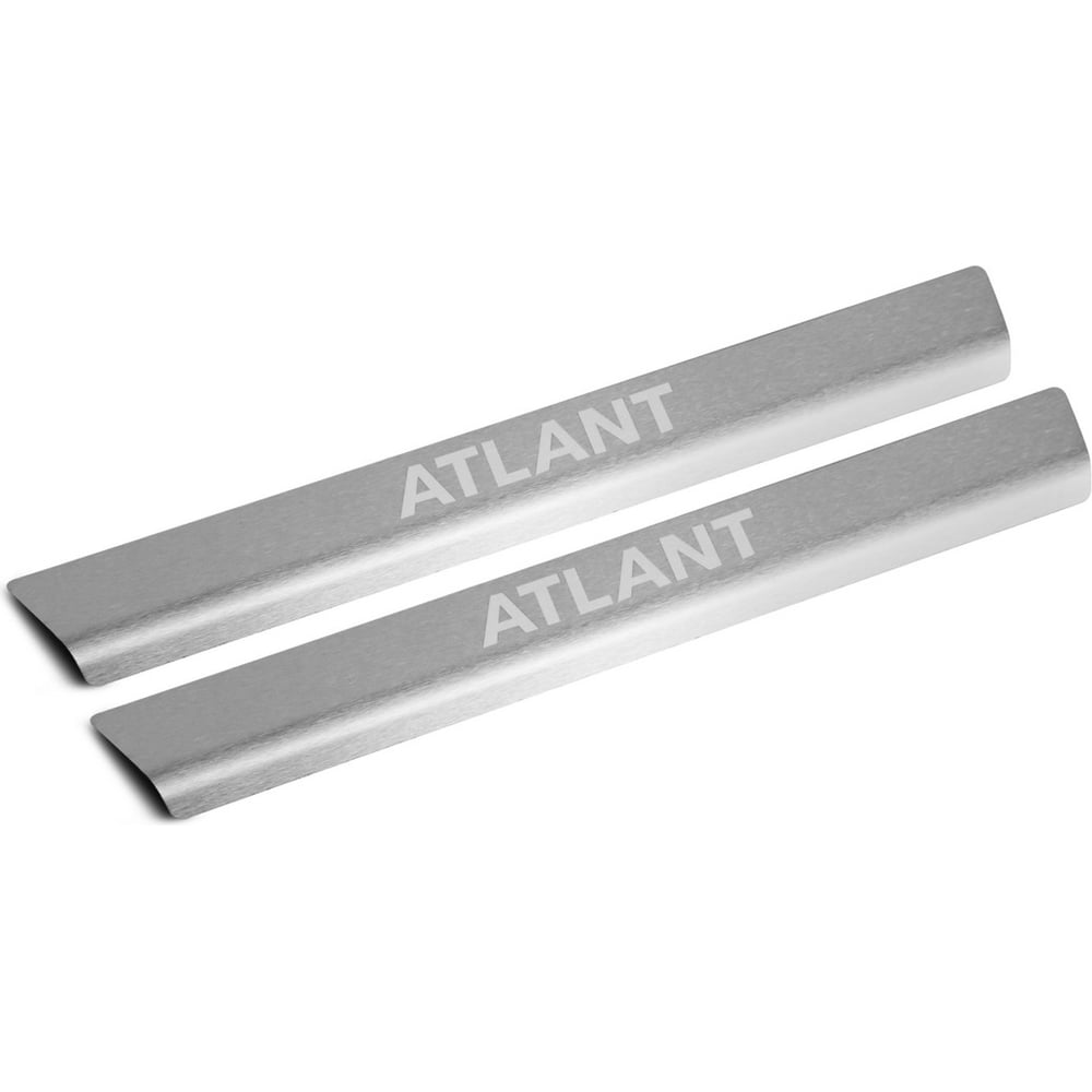 Изображение товара Накладки на пороги Rival для Sollers Atlant 2022-н.в., нержавеющая сталь, с надписью, 2 шт