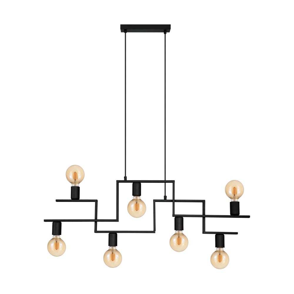Изображение товара Подвесная люстра EGLO FEMBARD 43365 в черном цвете, 7 ламп, техно стиль