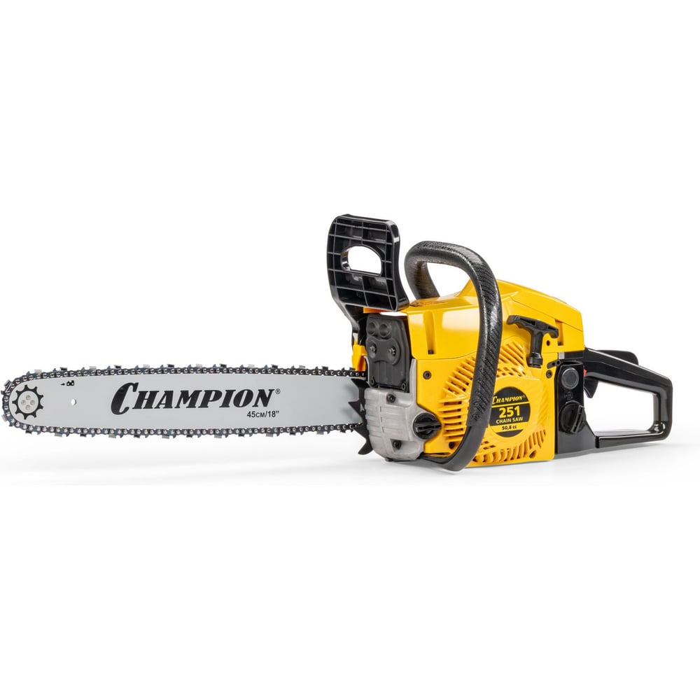Изображение товара Бензопила Champion 251-18 Полупрофессиональная 3.13 л.с.