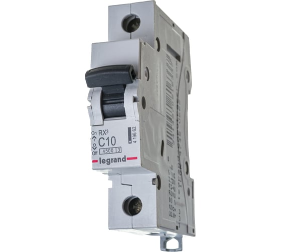 Изображение товара Авт.выключатель Legrand RX3  4,5кА 10А 1П C 419662