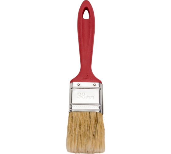 Изображение товара Плоская кисть STAYER UNIVERSAL-EURO со светлой натуральной щетиной и пластмассовой ручкой 38мм 0108-38