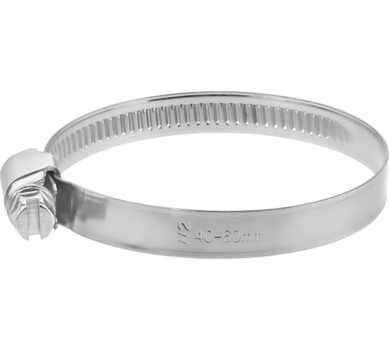 Изображение товара Обжимной червячный хомут MasterProf нержавеющая сталь, 40-60 мм, 10 шт. ИС.140177.10