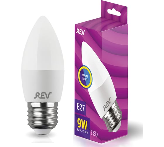 Изображение товара Светодиодная лампа REV C37 Е27 9W, 2700K, 32412 6