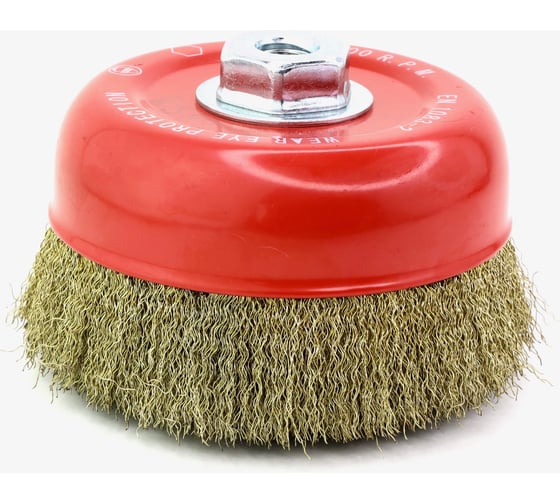 Изображение товара Щетка чашечная 150 мм, М14, ворс гофрированная латунир-я сталь 0.30 мм, для УШМ OSBORN 613.066-0088