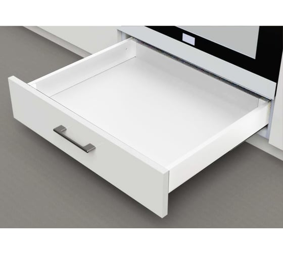 Изображение товара Выдвижной ящик GTV AXIS PRO L-500 мм, под духовку H-69 мм, белый PB-AXISPRO-KPL69-500-10