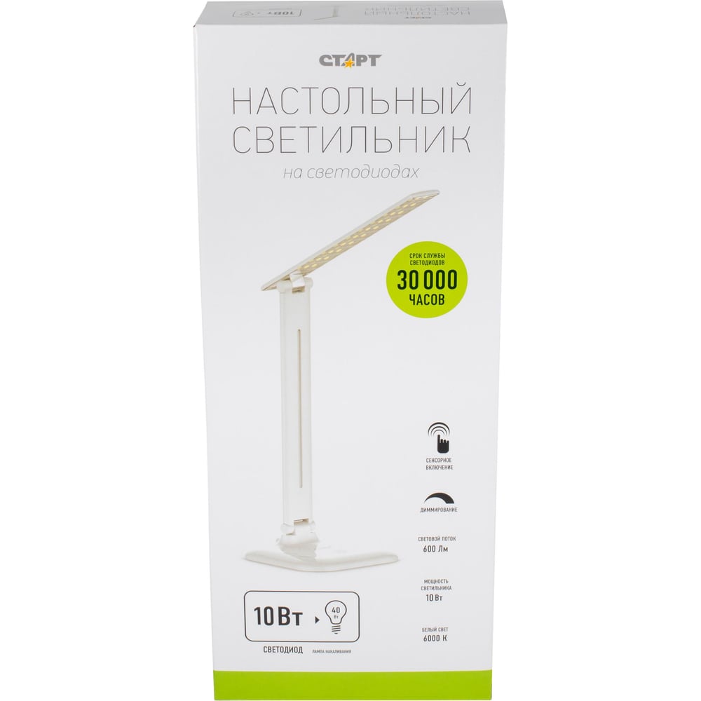 Изображение товара Настольный светильник СТАРТ CT58 белый с диммером и сенсорным управлением
