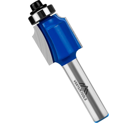 Изображение товара Фреза кромочная калевочная с подшипником 12.7 мм, хв-к 8 мм, d-18 мм, h 19 мм, b-2.5 мм, r-3 мм, l-63.3 мм vertextools 3514-081918