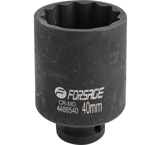 Изображение товара Головка ударная глубокая 40 мм, 12 гр., 1/2"DR Forsage F-4488540(54936)
