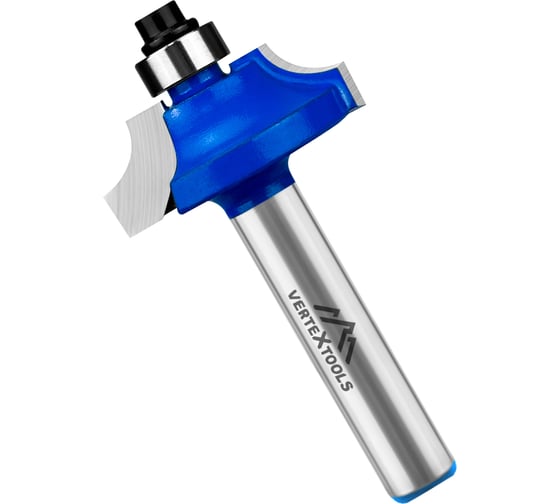 Изображение товара Фреза кромочная калевочная с подшипником 9.5 мм хв-к 8 мм, d-29 мм, h-11 мм, b-9.75 мм, r-6 мм, l-54 мм vertextools 3513-081129