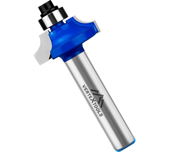 Изображение товара Фреза кромочная калевочная с подшипником 9.5 мм хв-к 8 мм, d-23 мм, h-10 мм, b-6.75 мм, r-5 мм, l-52 мм vertextools 3513-081023