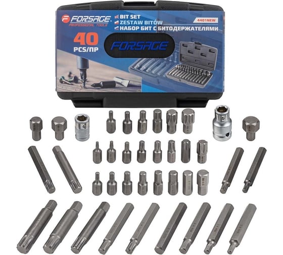 Изображение товара Биты под ключ, набор 40 предметов Forsage F-4401NEW(56492)