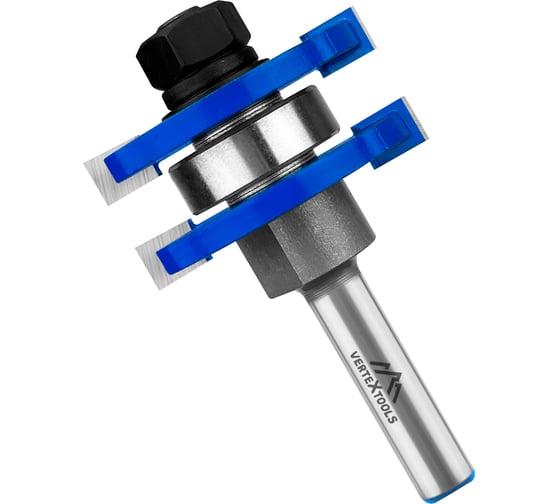 Изображение товара Фреза кромочная пазо-шиповая хв-к 8 мм, d-40 мм, h-20 мм, b-9 мм, l-75 мм vertextools 3522-082040