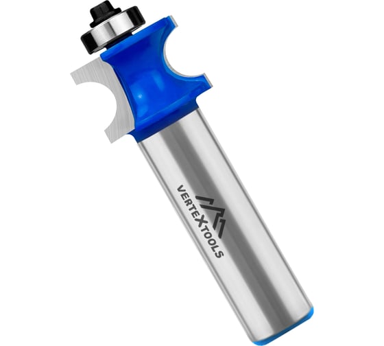 Изображение товара Фреза кромочная полукруглая хв-к 12 мм, d-22.2 мм, h-15.9 мм, в-4.6 мм, r-4.8 мм, l-63.2 мм vertextools 3538-121622