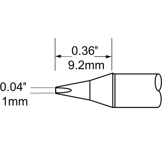 Изображение товара Наконечник (1х9.2 мм; клин) для MFR-H1 METCAL STP-CH10