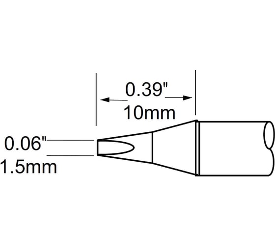 Изображение товара Наконечник (1.5х10 мм; клин) для MFR-H1 METCAL STP-CH15