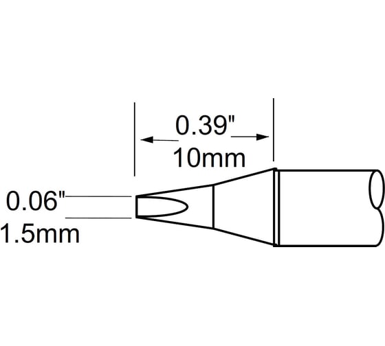 Изображение товара Наконечник (1.5х10 мм; клин 30°) для MFR-H1 METCAL SCP-CH15