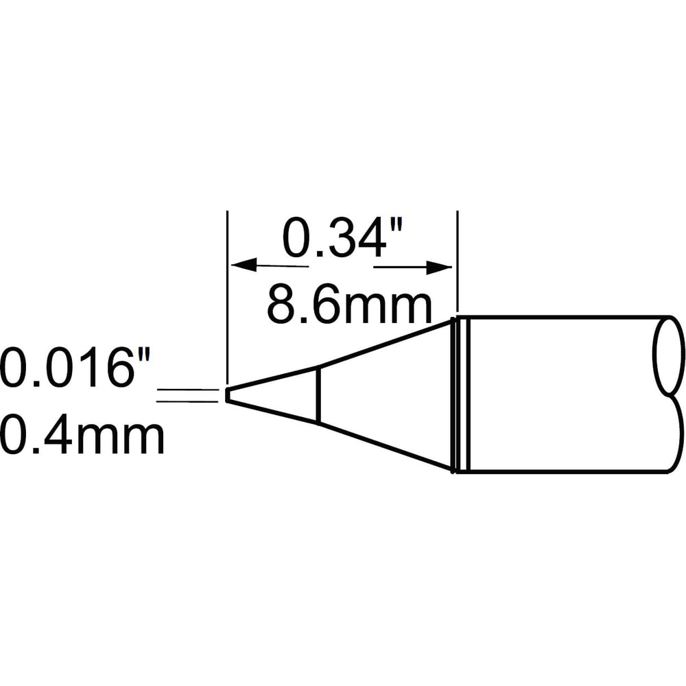 Изображение товара Наконечник конусный 0.4х8.6 мм для MFR-H1 METCAL SCP-CN04 профессиональный