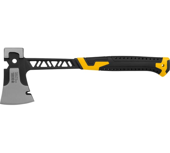 Изображение товара Цельнокованый топор Denzel 600 г, двухкомпонентная обрезиненная рукоятка 21499