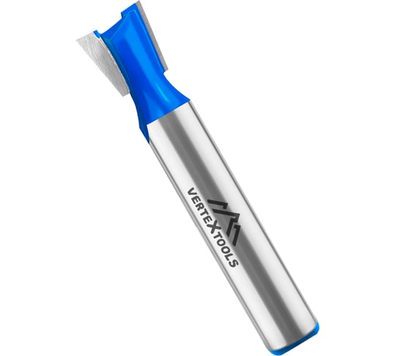 Изображение товара Фреза пазовая "ласточкин хвост" хв-к 8 мм, d-10 мм, h-10 мм, а-8, l-50.5 мм vertextools 3505-081010