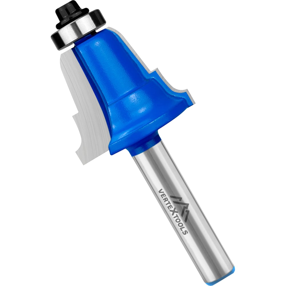 Изображение товара Фреза фигурная с подшипником хв-к 8 мм, d-30 мм, h-25 мм, b-8.5 мм, r1-6 мм, r2-3 мм, l-69.3 мм vertextools 3541-082530