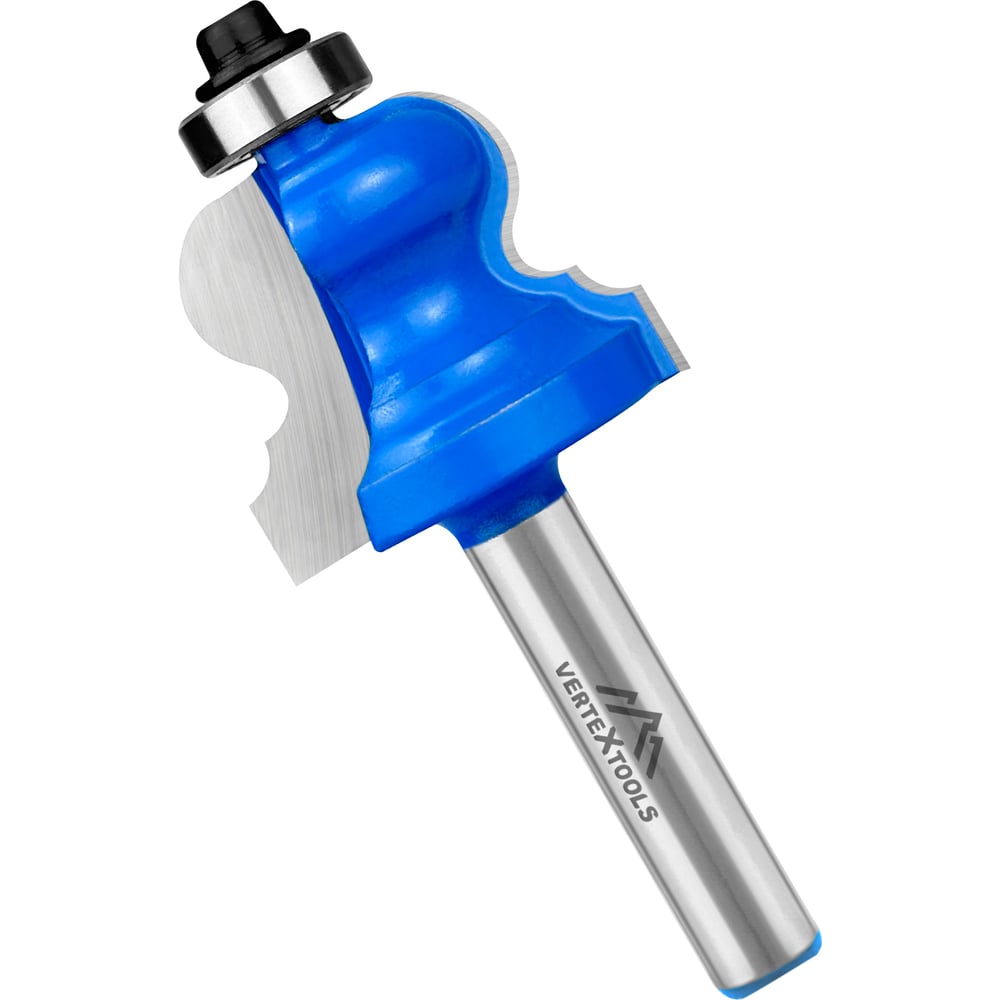 Изображение товара Фреза фигурная с подшипником хв-к 8 мм, d-30 мм, h-25 мм, b-8.5 мм, r1-3 мм, r2-6 мм, l-69.3 мм vertextools 3540-082530