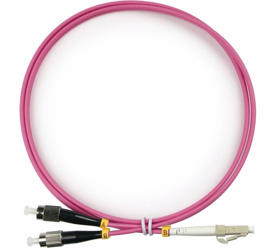 Изображение товара Оптический шнур Cabeus duplex lc-fc 50/125 mm om4 3м lszh FOP-50-OM4-LC-FC-3m