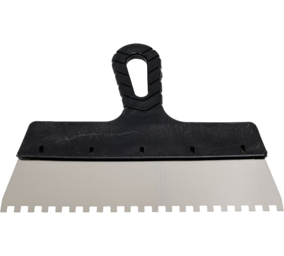 Изображение товара Нержавеющий зубчатый шпатель STAYER 250мм, зуб 6х6мм 1009-25-06