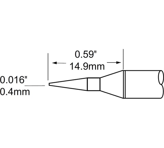 Изображение товара Наконечник (0.4х14.9 мм; конус удлиненный) для MFR-H1 METCAL STP-CNL04