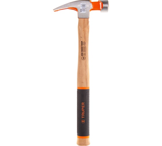 Изображение товара Молоток-гвоздодер Truper MOR-24F 16662 деревянная ручка
