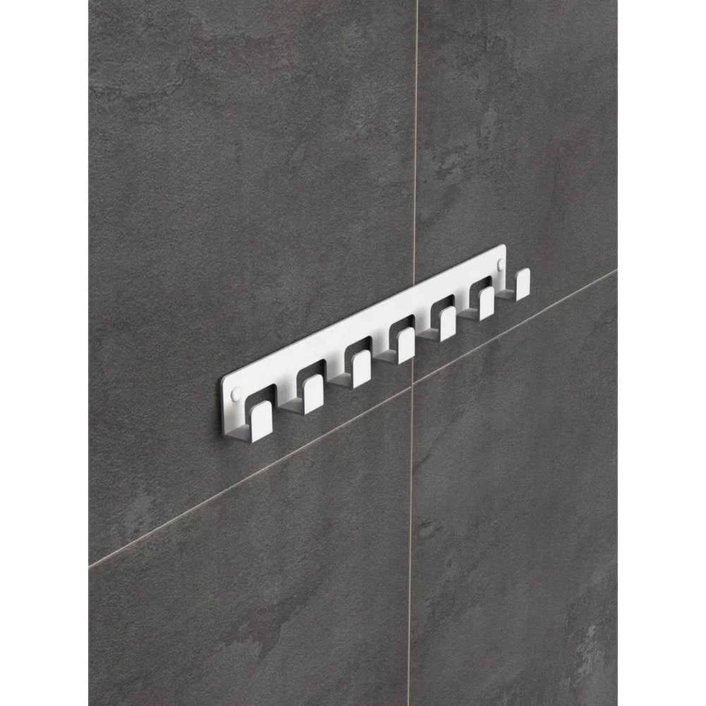 Изображение товара Ключница на 7 крючков Граф Держалкин 270x30 мм белая GDK-7-б