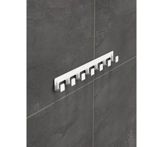 Изображение товара Ключница на 7 крючков Граф Держалкин 270x30 мм белая GDK-7-б