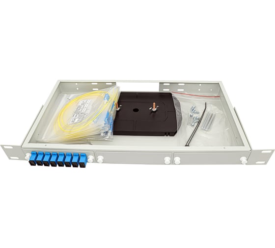 Изображение товара Кросс в стойку НК-Групп ru24-1u-sc/upc-8-8-1 - комплектация на 8 портов 1USCU8