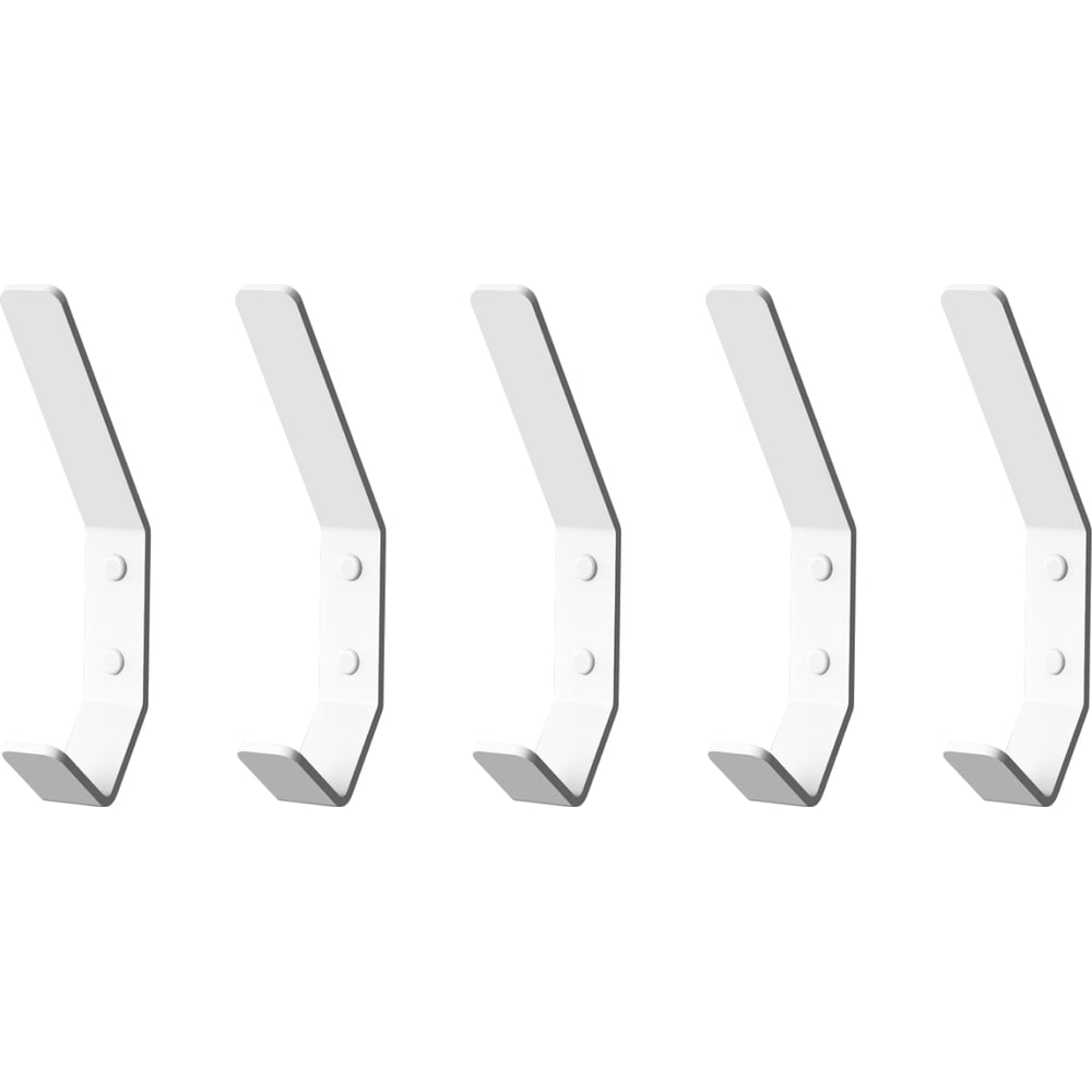 Изображение товара Набор крупных настенных крючков Граф Держалкин 5 шт белый КРБ-005-б