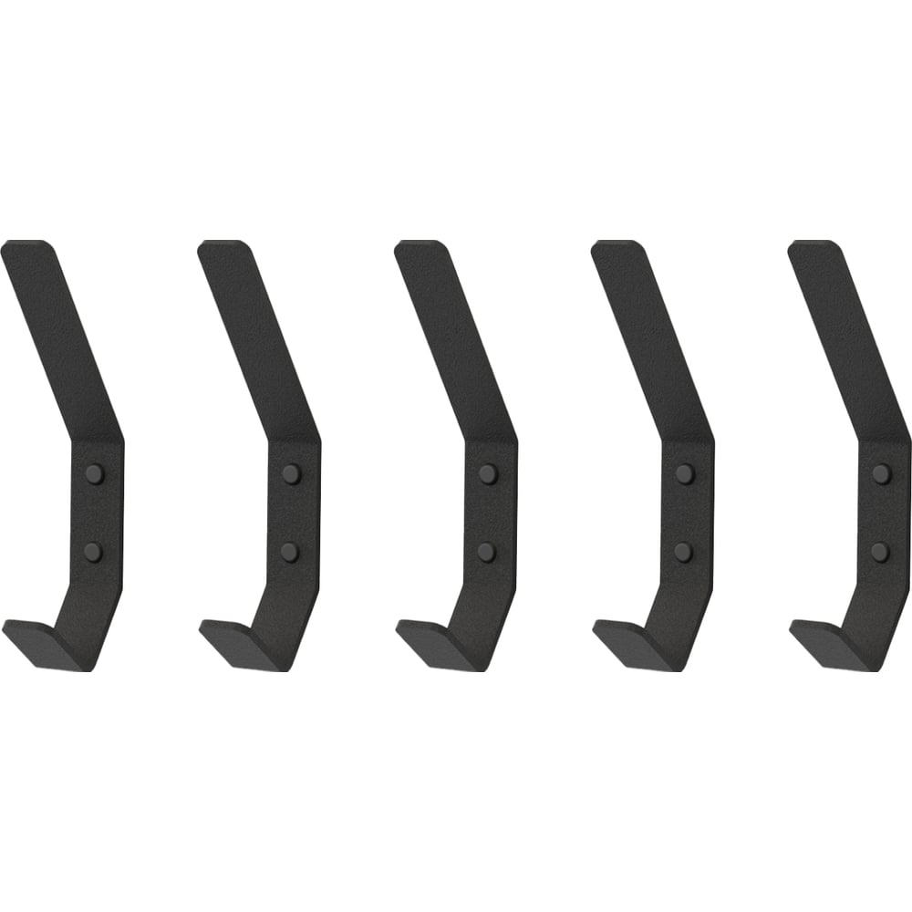 Изображение товара Настенные большие крючки Граф Держалкин черные 5 шт. 150x20 мм