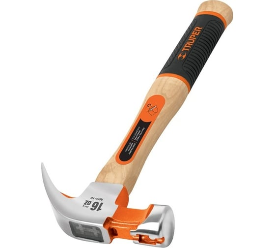 Изображение товара Столярный молоток (ручка 36 см, 0.45 кг) Truper MO-16 16654